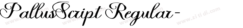 PallusScript Regular字体转换